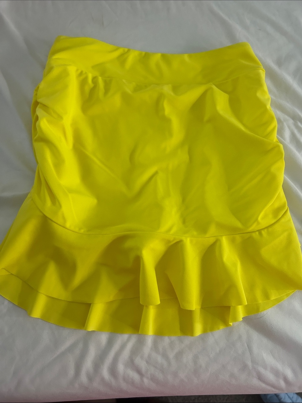 Yellow Ruffle Hem Women’s (Swim) Skirt